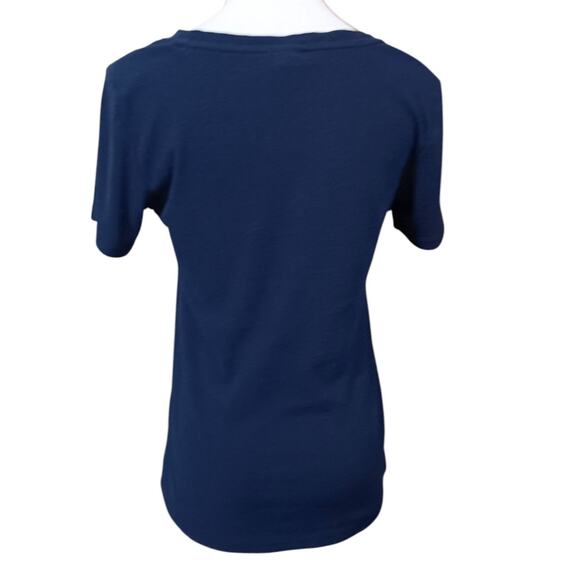 Y2K 2000s 90s Vintage Ribbed Knit Tee Shirt Top S Whimsigoth Grunge‎ Retro Basic - Picture 3 of 7